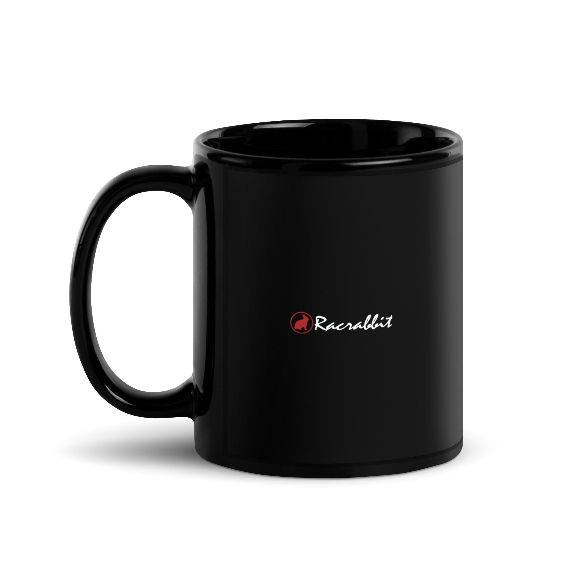 Caneca brilhante preta Gif perfeita de Racrabbit