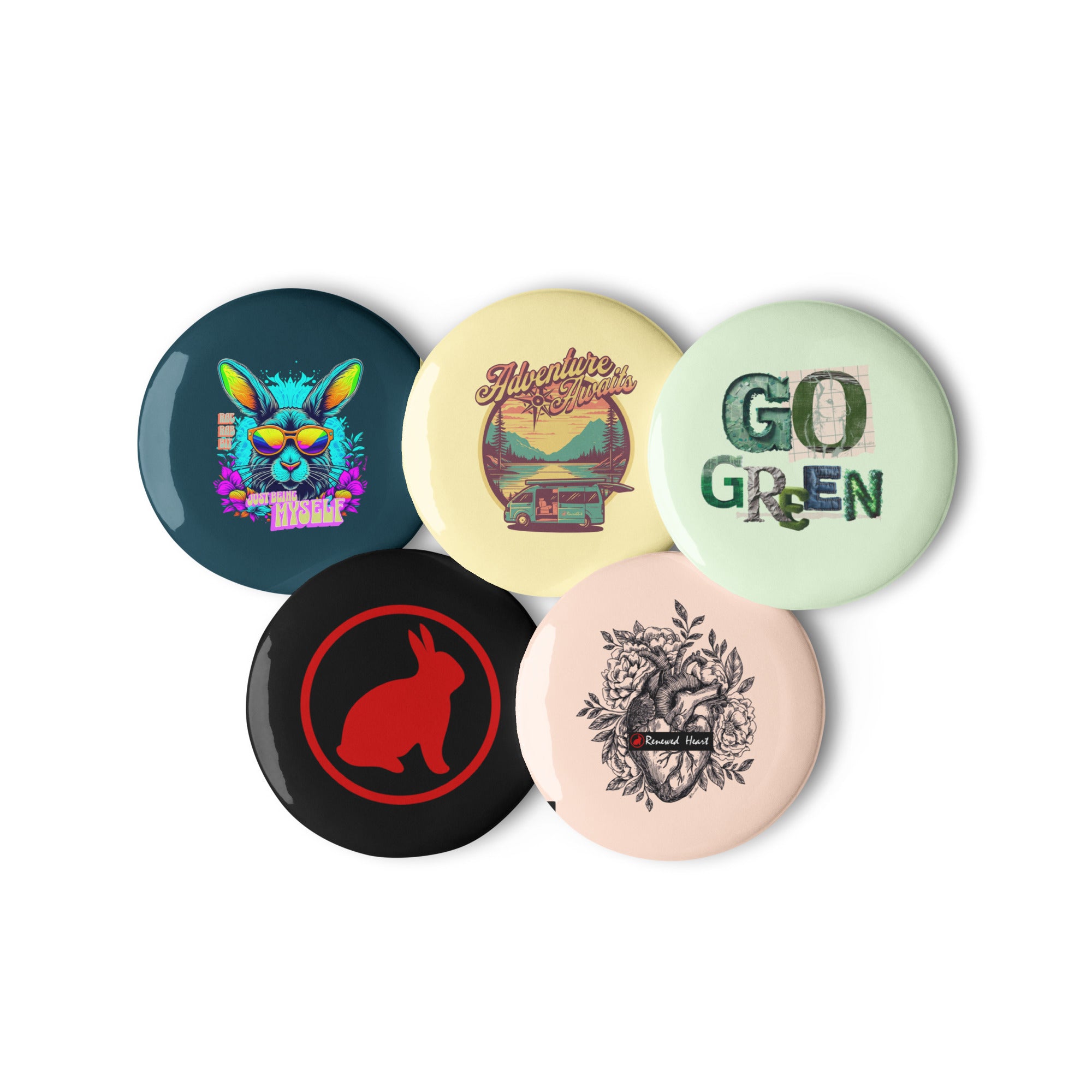 Cool Racrabbit pin buttons