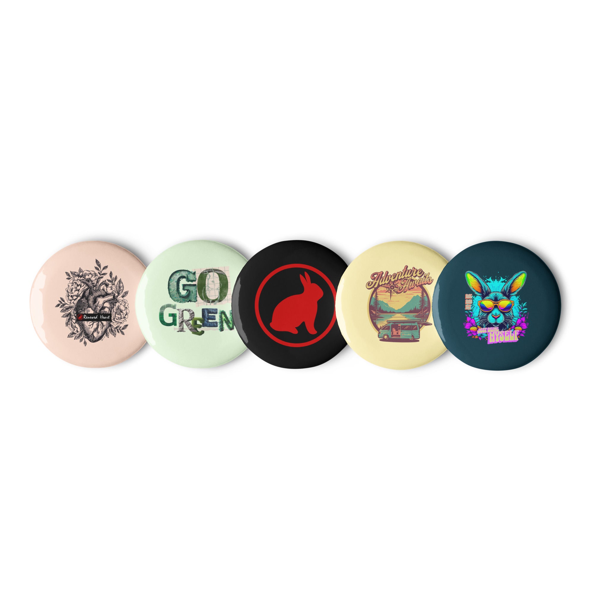 Cool Racrabbit pin buttons