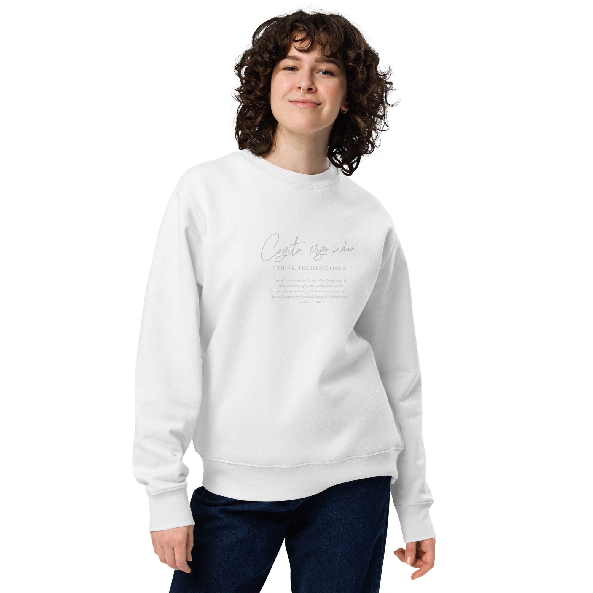 Racrabbit Cogito, Ergo Induo Collection Unisex eco sweatshirt