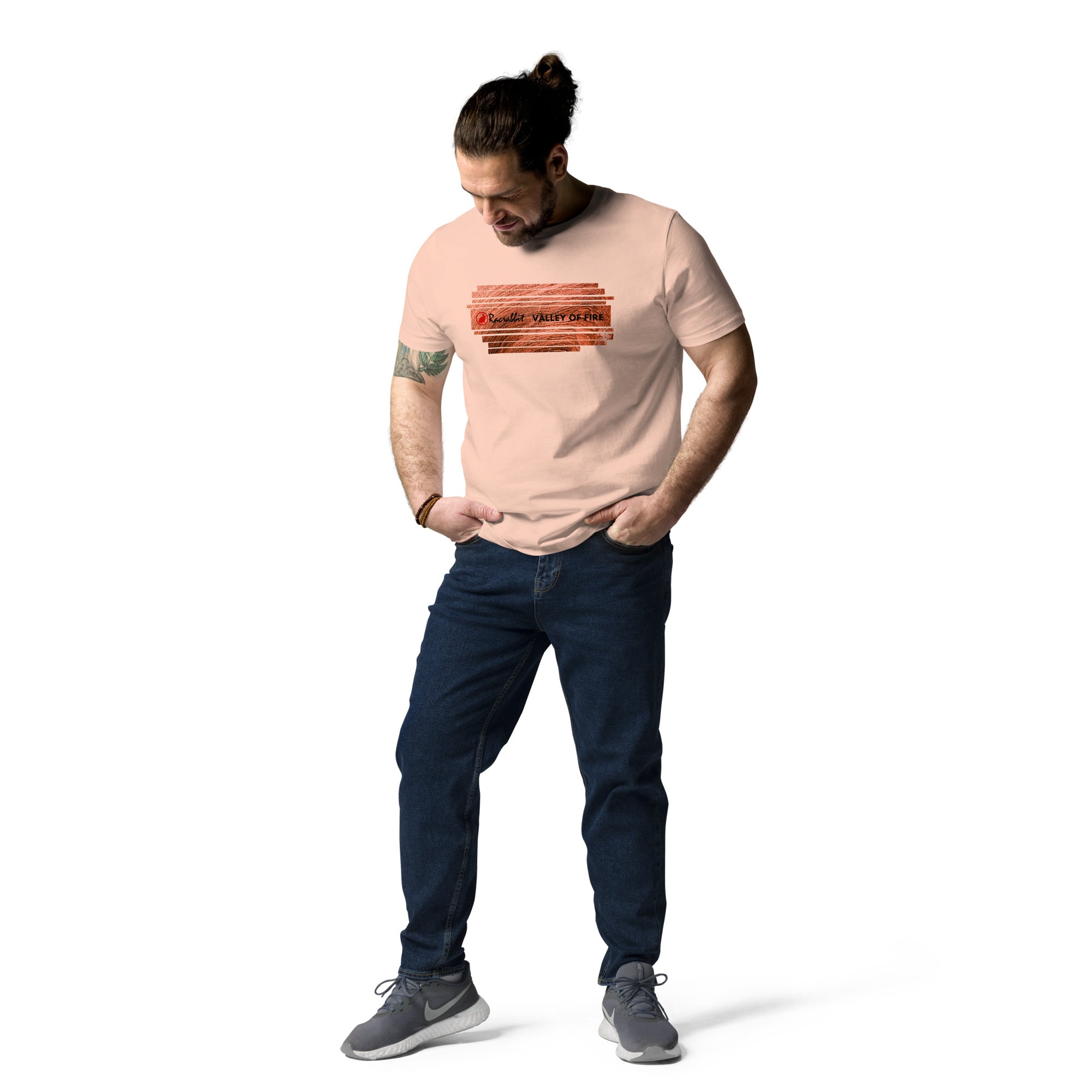 Racrabbit Valle del fuego Camiseta unisex de algodón orgánico